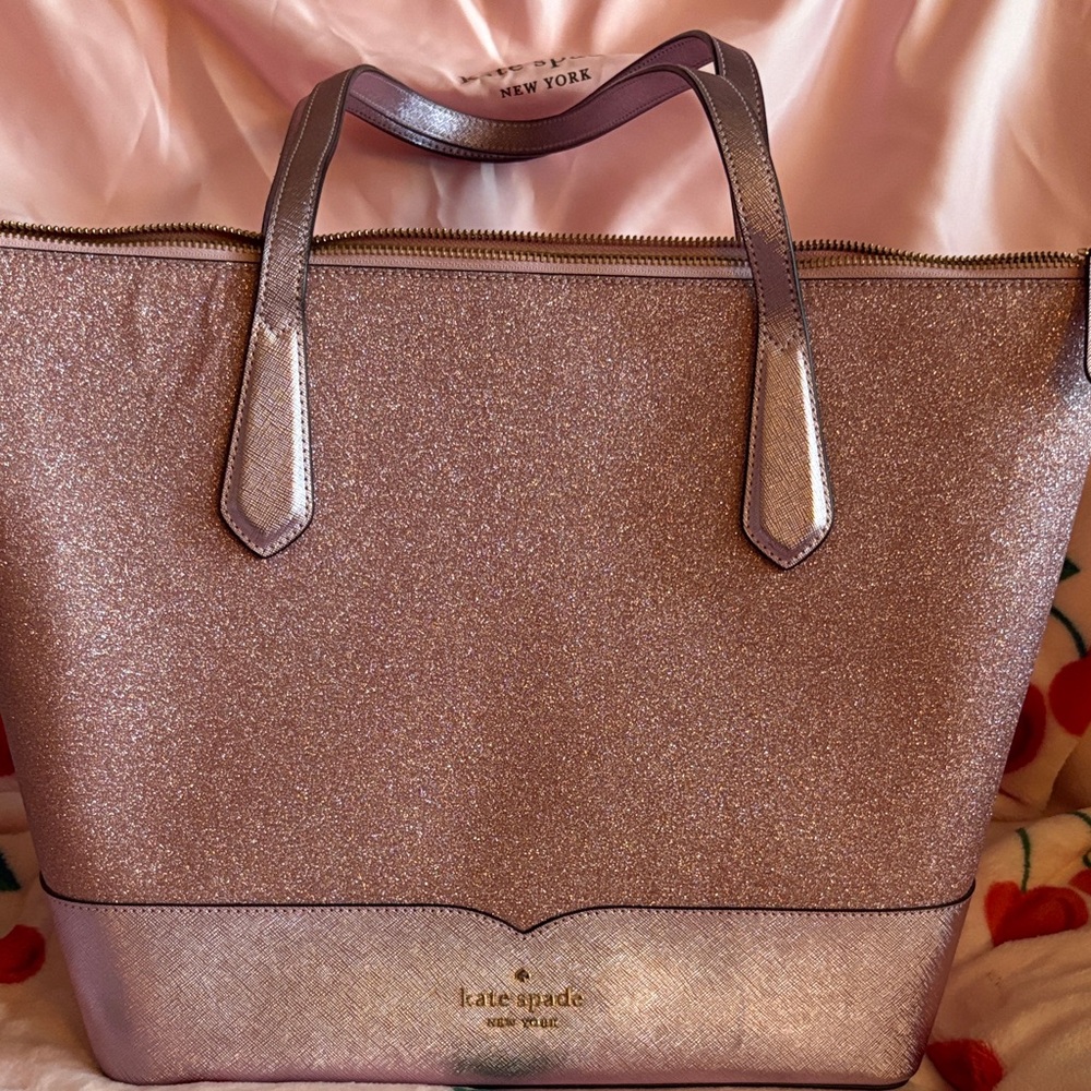 Kate Spade Pink Glitter Tote